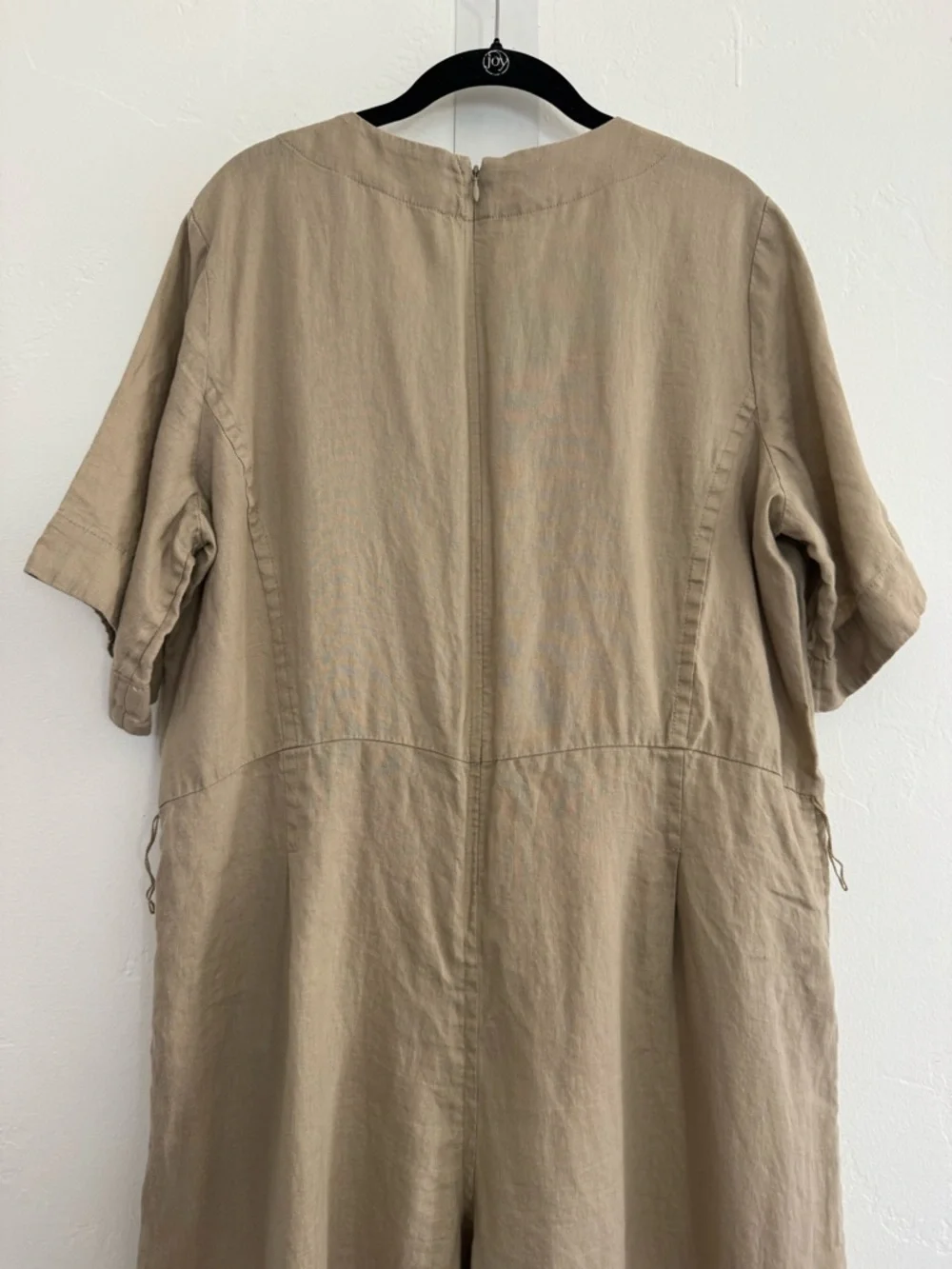 Everlane The Wrap Jumpsuit in European Flax Linen Coastal Wide Leg *NO BELT*